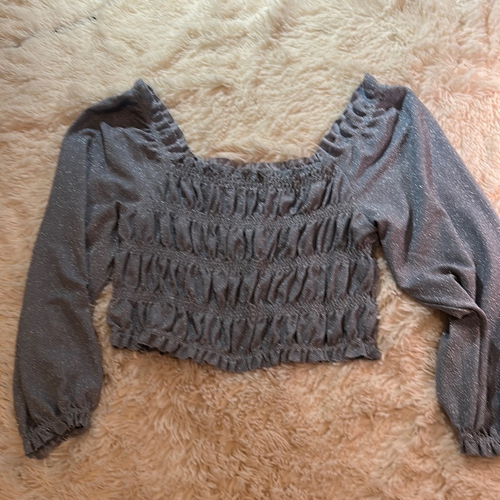 Sparkle crop top size L blue